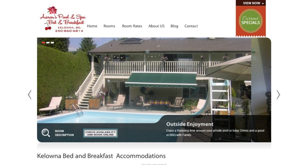 Accomadation website that really captures peoples attention and converts
